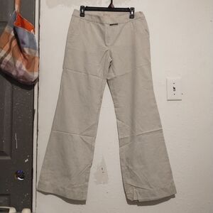 J Crew off white grey striped pants